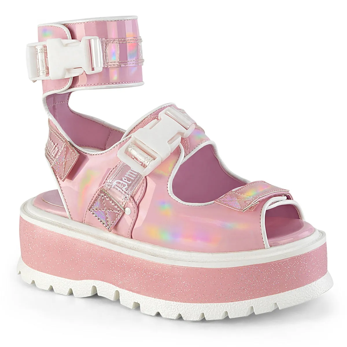 2 Inch Platform SLACKER-15B Baby Pink Holo