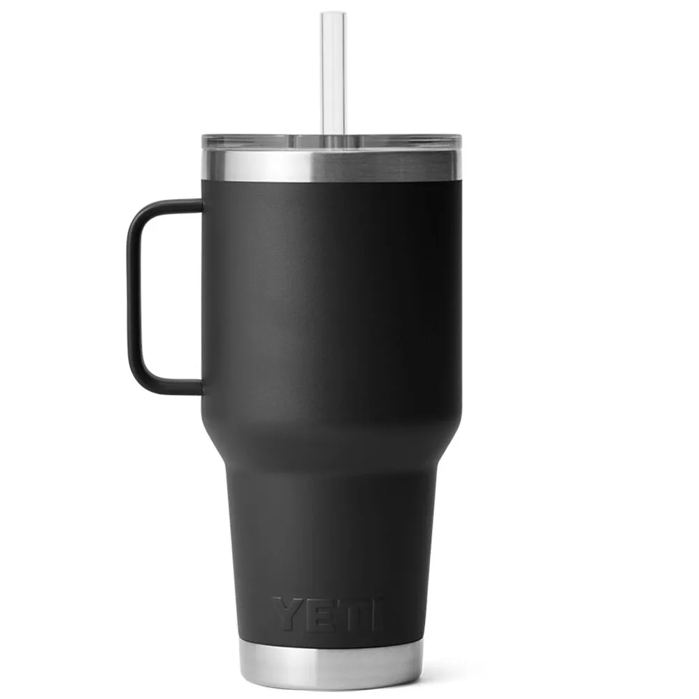 21071501811 TERMO RAMBLER 35oz STRAW MUG NEGRO MARCA YETI