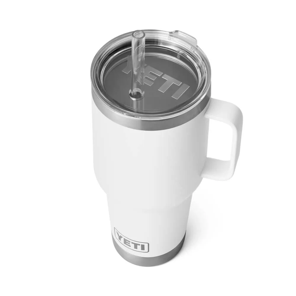 21071501812 TERMO RAMBLER 35oz STRAW MUG BLANCO MARCA YETI