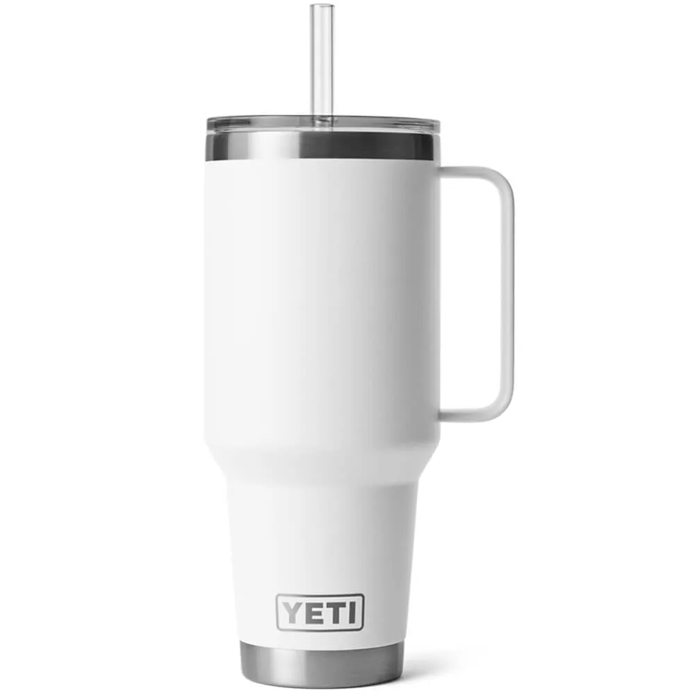 21071502783 TERMO RAMBLER 42oz STRAW MUG BLANCO MARCA YETI