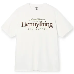 3Forty Inc Men Hennything Can Happen T-shirt (White Brown)