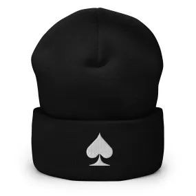 Ace of Spade Cuffed Beanie