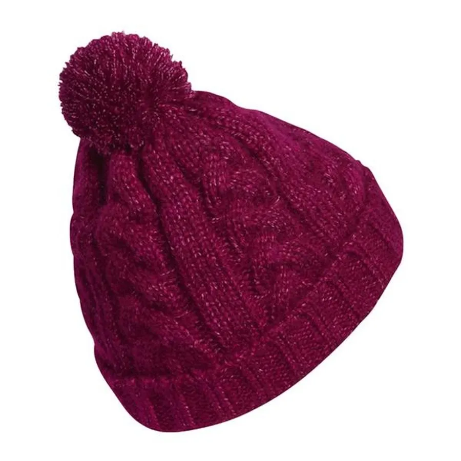 Adidas Golf Ladies Pompom Beanie - Power Berry