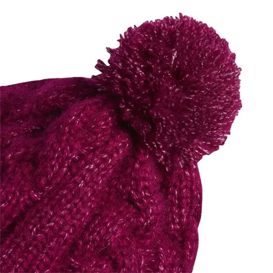 Adidas Golf Ladies Pompom Beanie - Power Berry