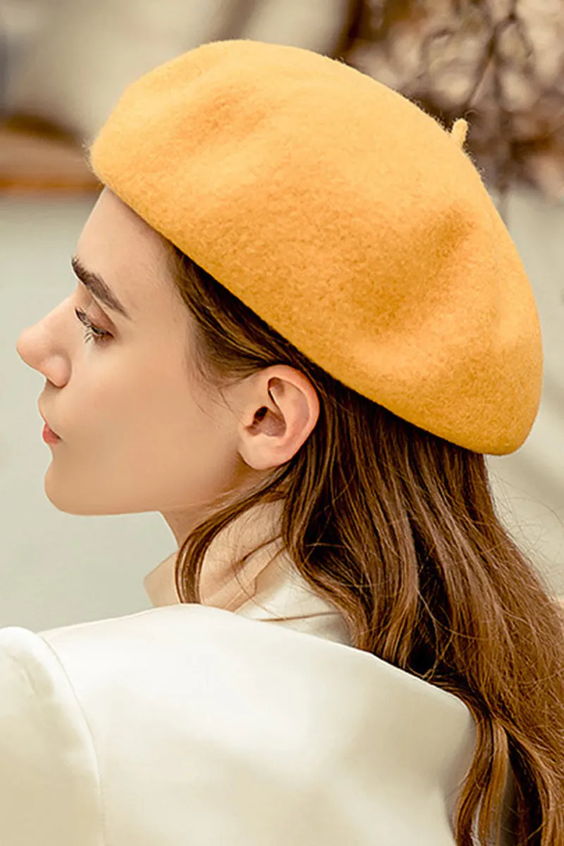 ADJUSTABLE SOLID MINIMALIST BERET HAT