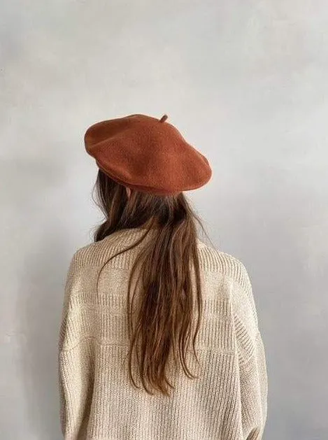 adult beret in spice