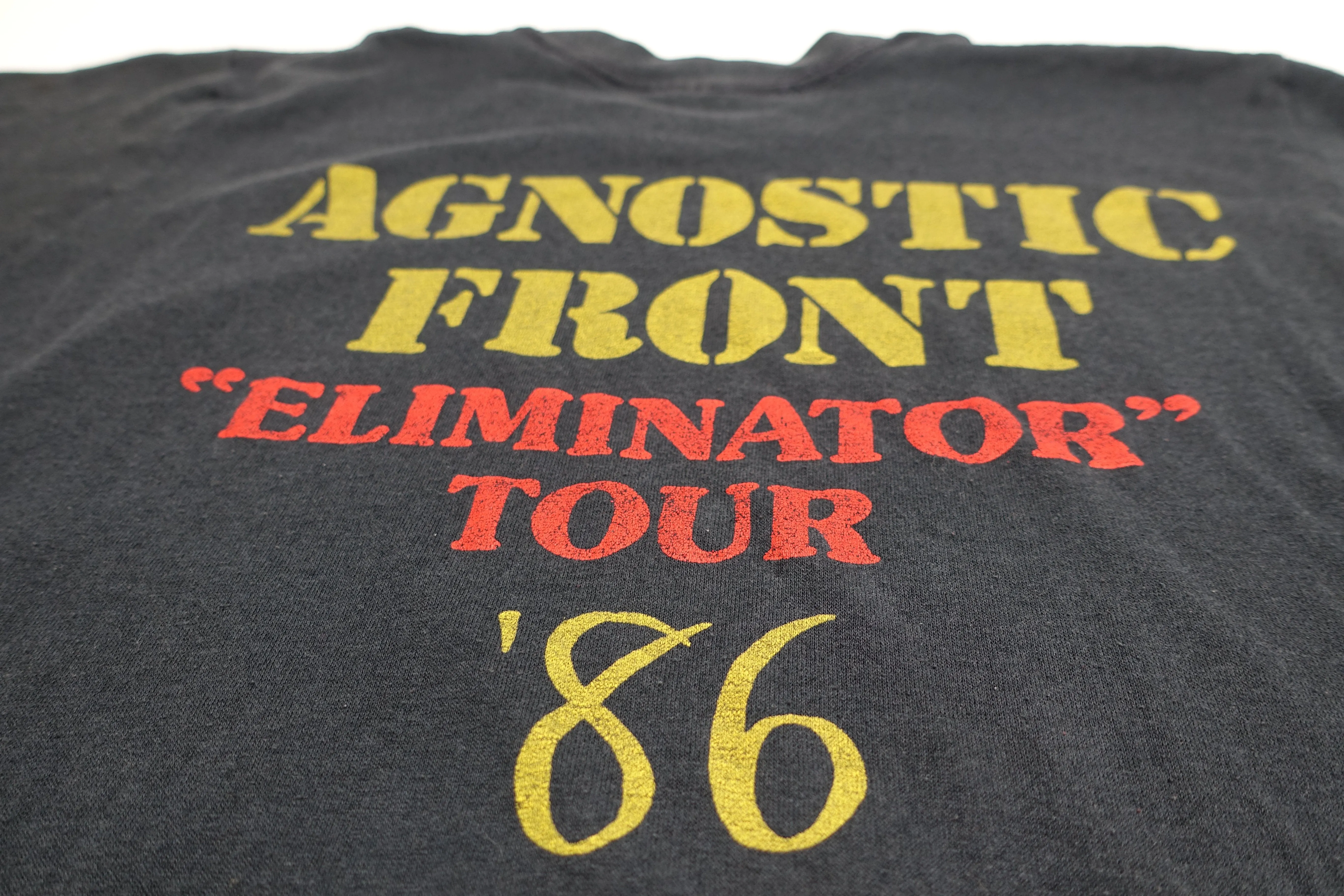 Agnostic Front - Cause For Alarm / Eliminator 1986 Tour Shirt Size Large