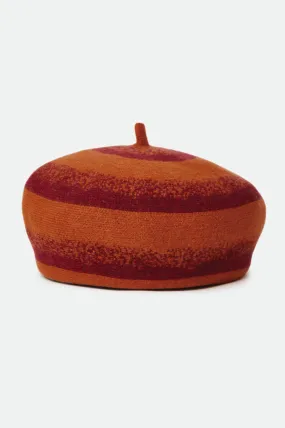 Audrey Beret - Dark Brick/Phoenix Orange Ombre