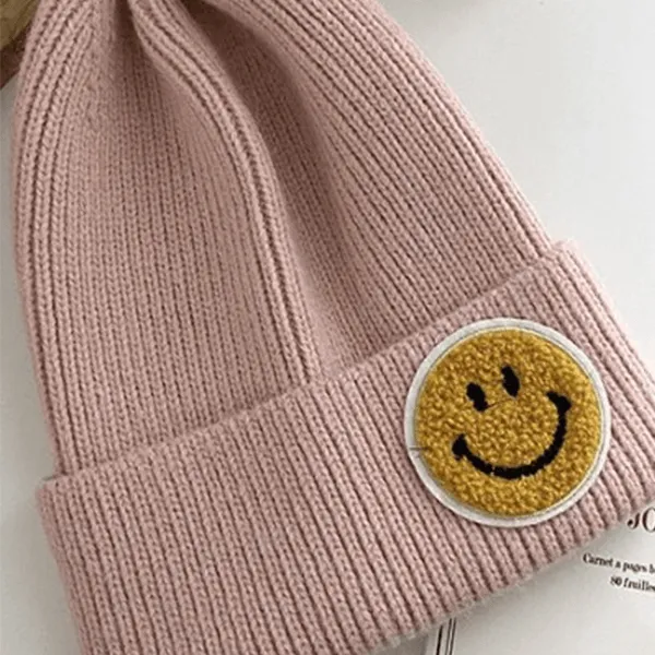 Beanie - Smiley Pink