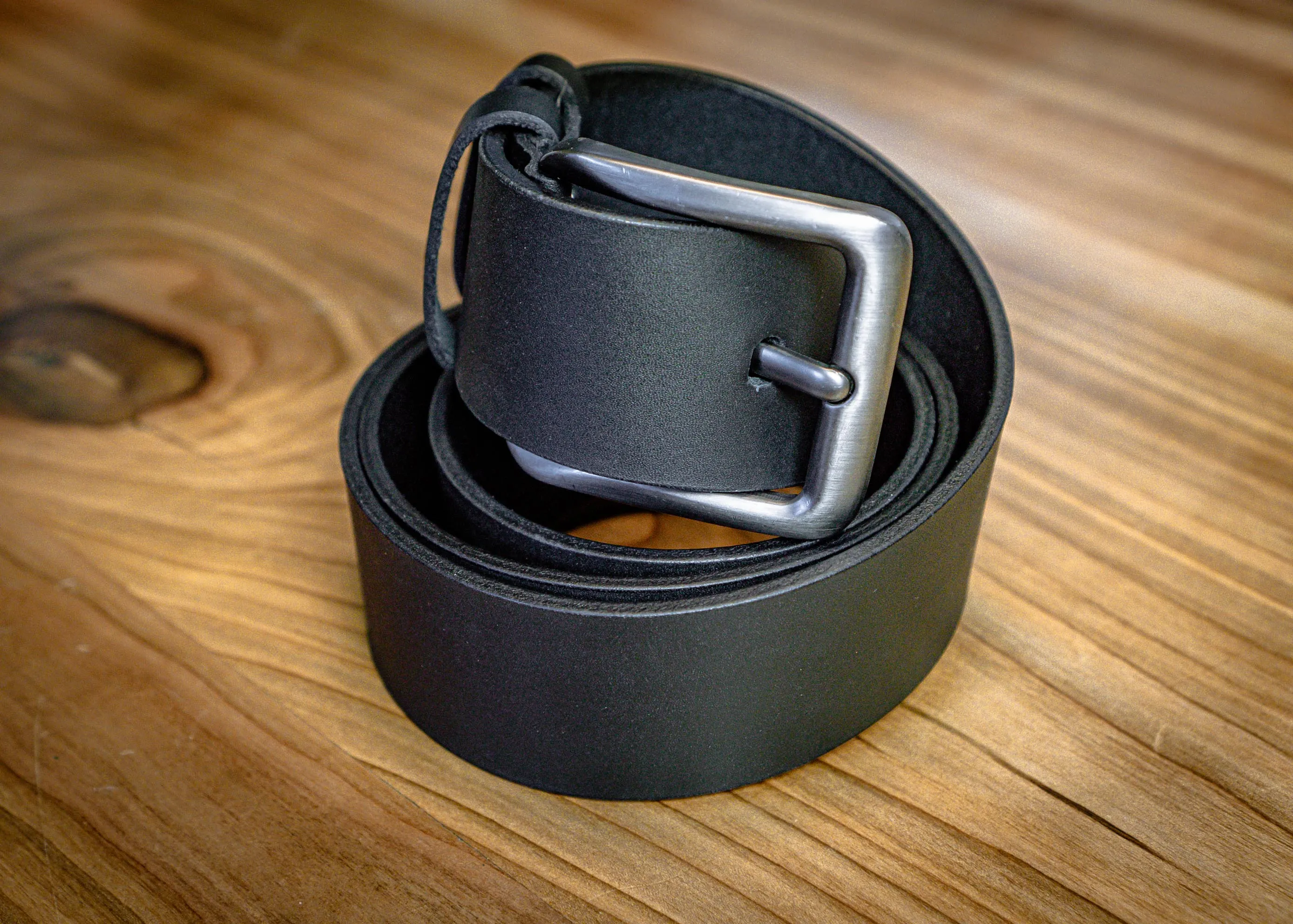 Black Leather Belt | Men’s Designer Belt Quill | Handmade