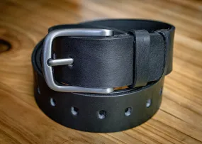 Black Leather Belt | Men’s Designer Belt Quill | Handmade