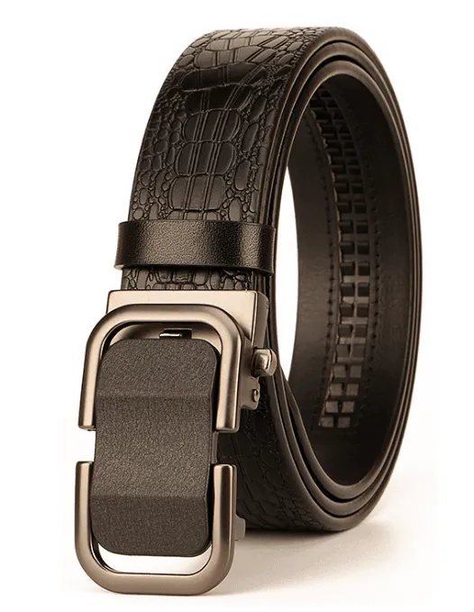 Black Leather Dress Belts (Three Variations)