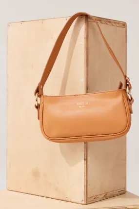 Camel Leather Shoulder Bag