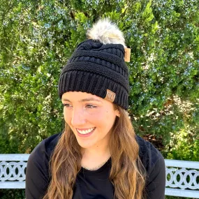 CC Classic Pom Pom Beanie Black