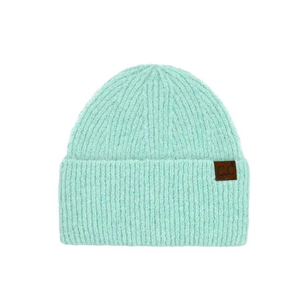 C.C Mohair Feel Wide Cuff Beanie