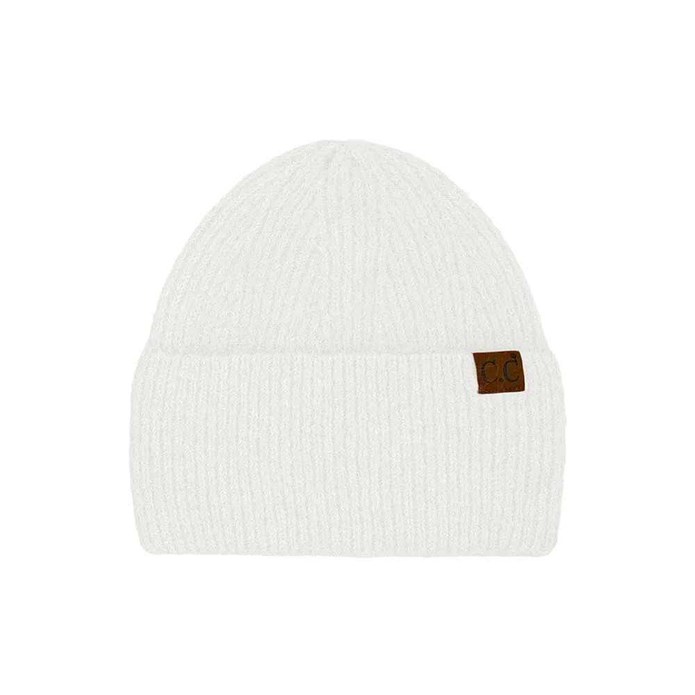 C.C Mohair Feel Wide Cuff Beanie