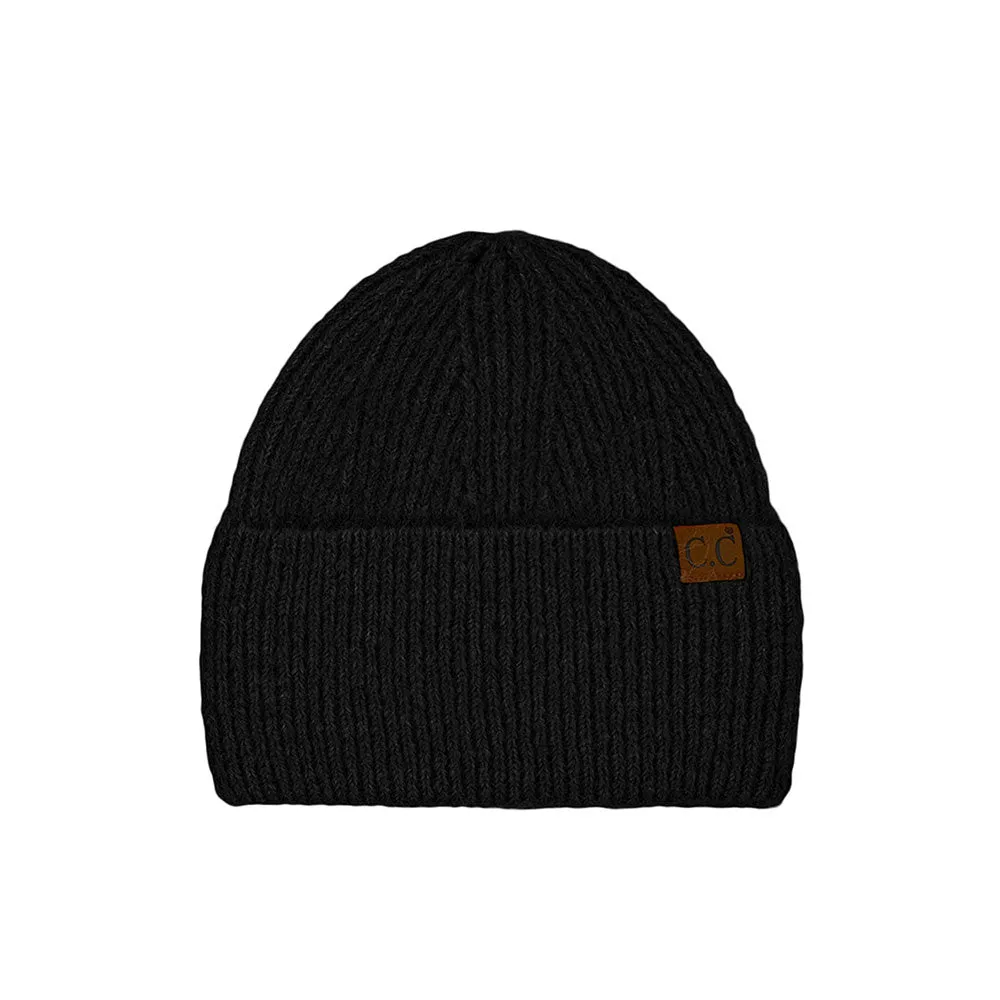 C.C Mohair Feel Wide Cuff Beanie