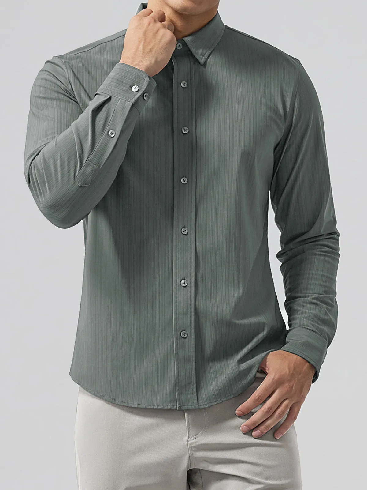 Commuter Performance Dress Shirt-Forest