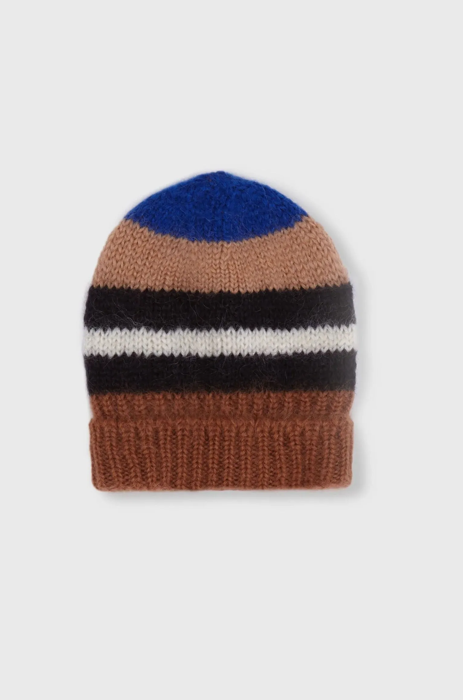 Cordera - Premium Quality Striped Mohair Beanie Hat