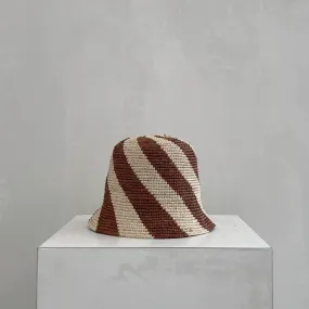 Cyla Bucket Hat, Cream/Chocolate