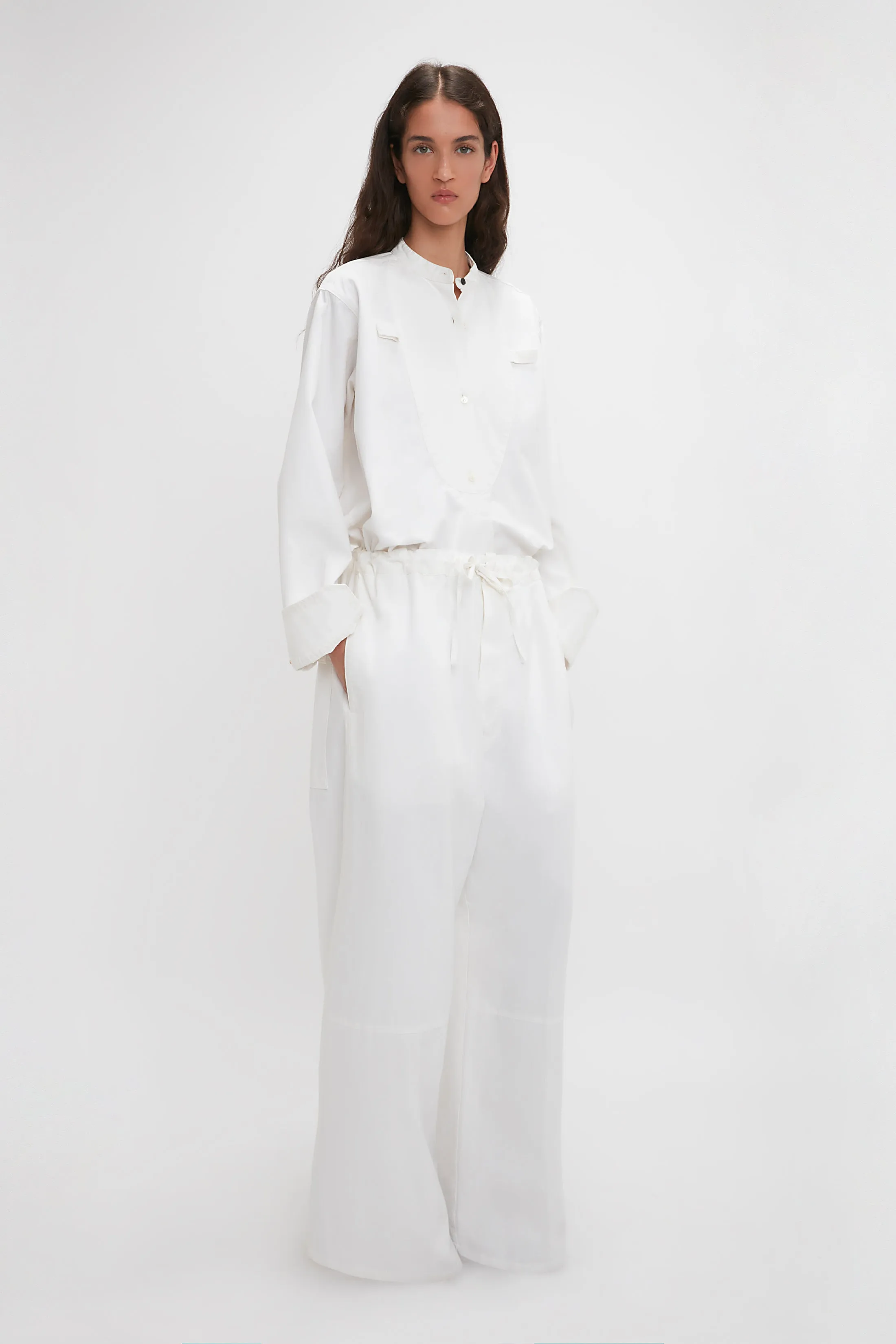 Drawstring Pyjama Trouser In Washed White