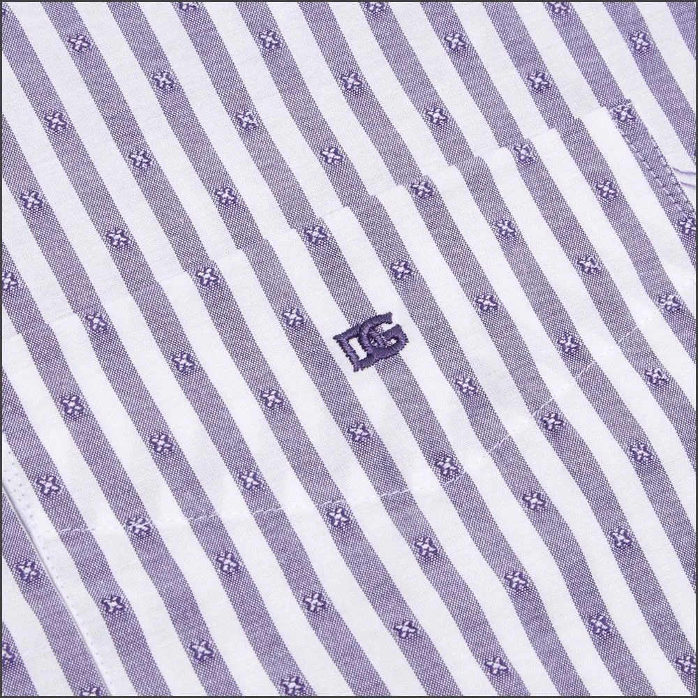 Drifter Ivano Purple & White Stripe SS Shirt 