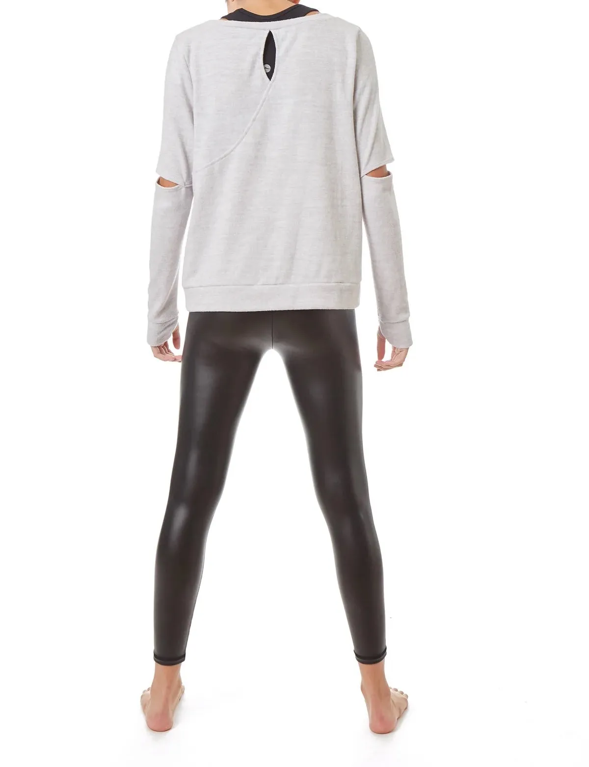 Faux Leather Coated Legging