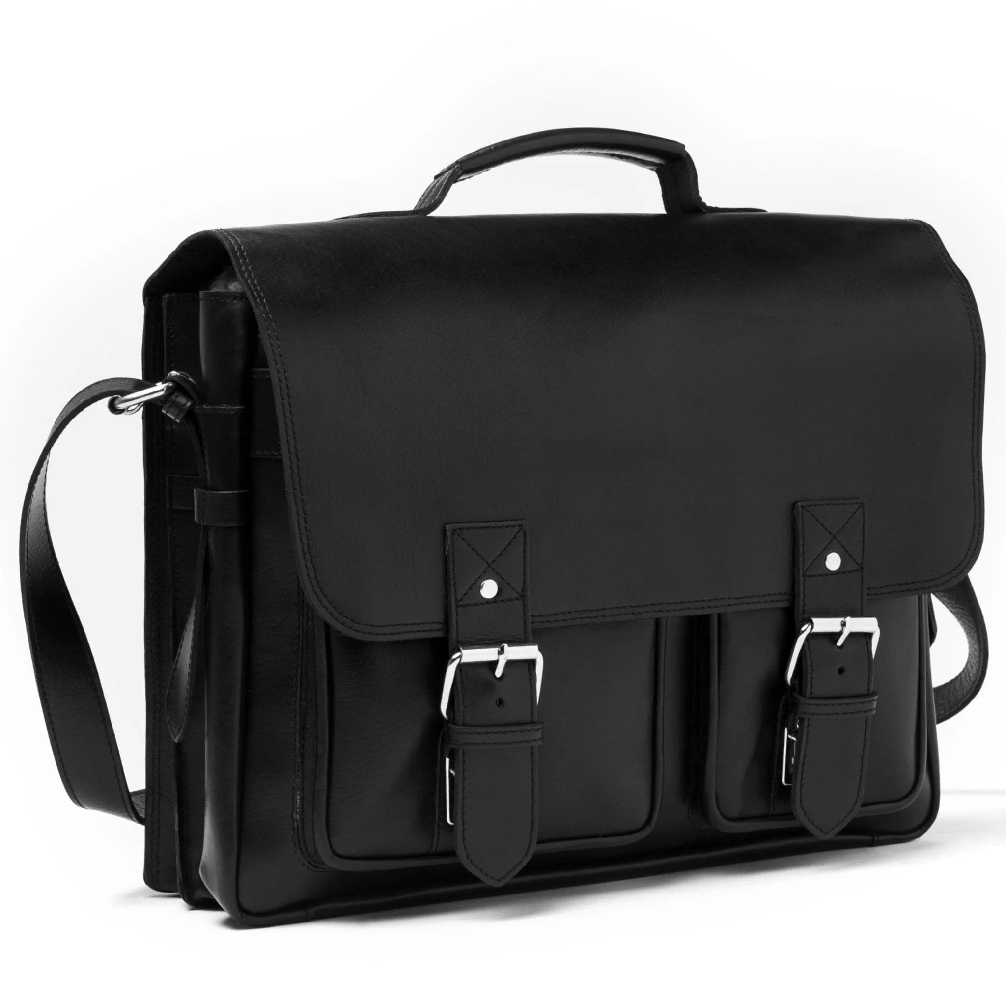 Front Pocket Leather Briefcase