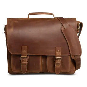 Front Pocket Leather Briefcase