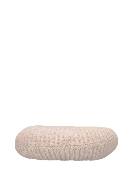 GANNI   Structured ribbed wool beret 