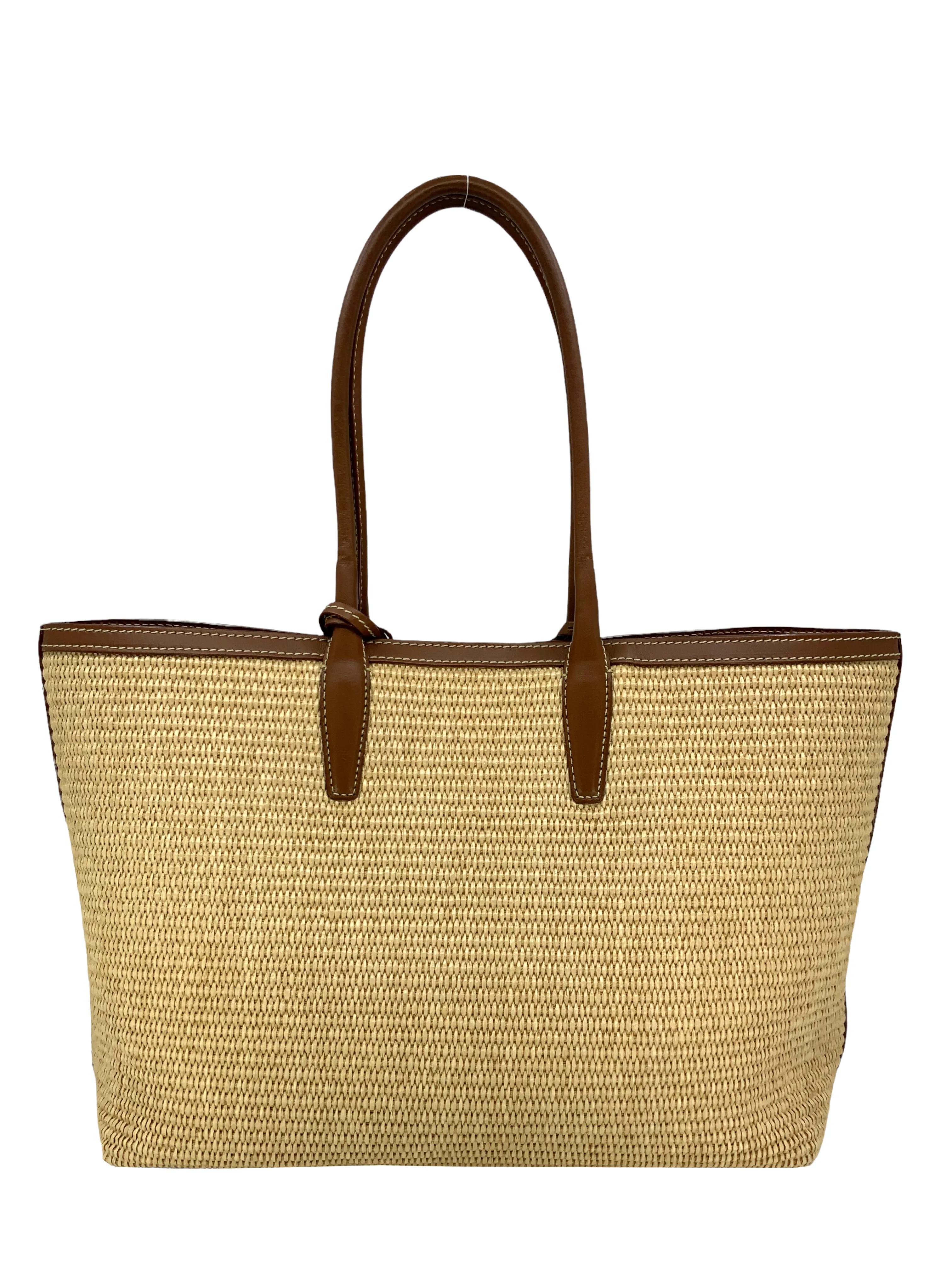 Jimmy Choo Nine2Five Raffia & Leather Tote