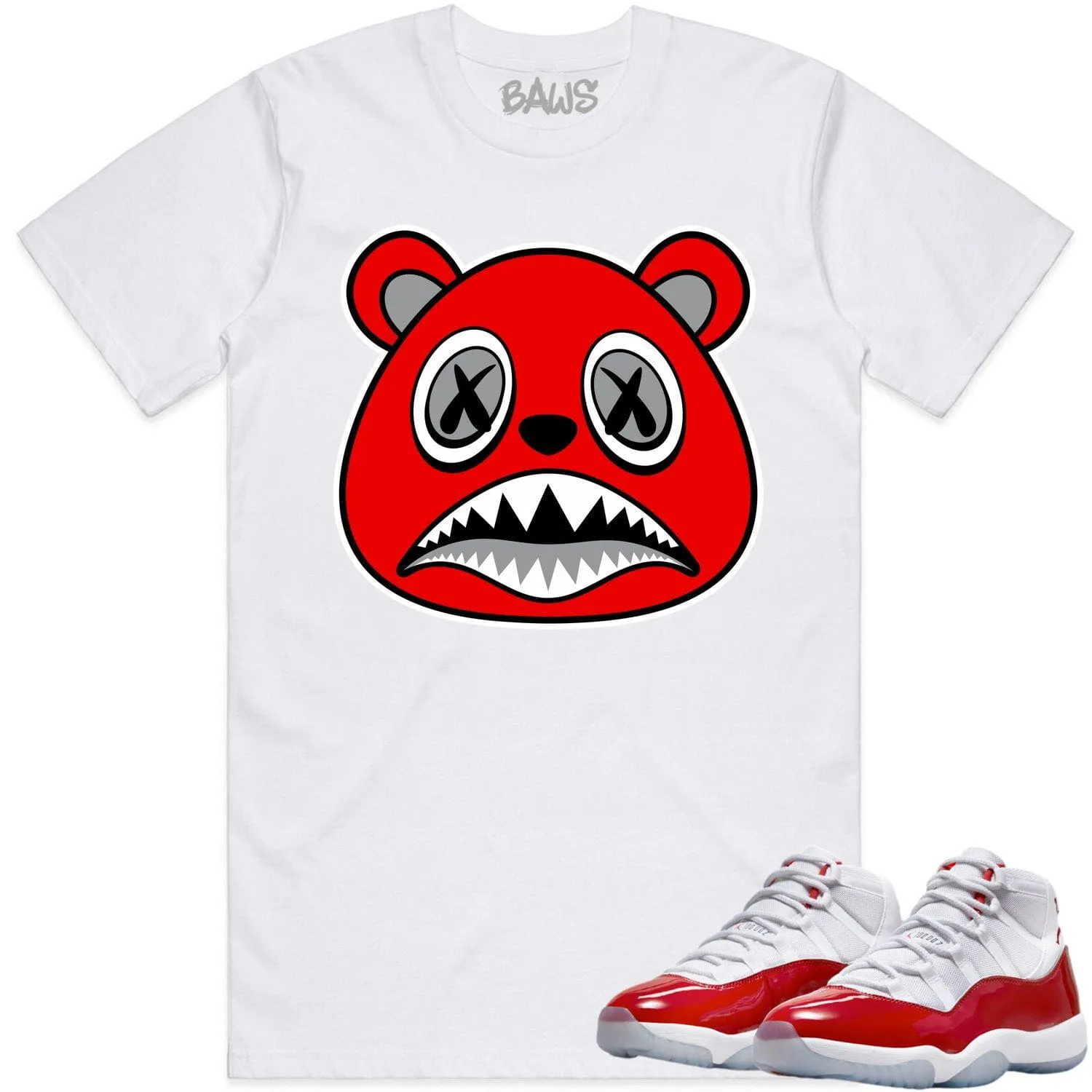 Jordan 11 Cherry 11s Shirt to Match - ANGRY BAWS BEAR