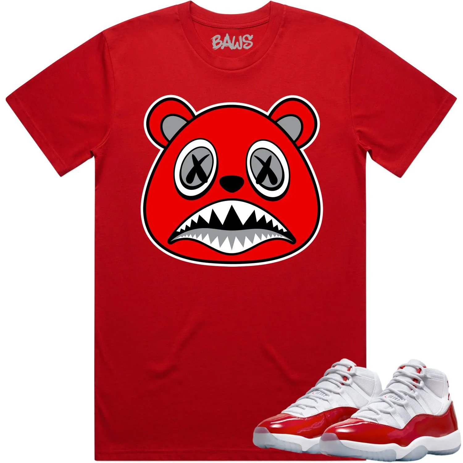 Jordan 11 Cherry 11s Shirt to Match - ANGRY BAWS BEAR