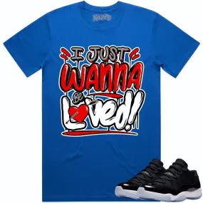 Jordan 11 Low Space Jam 11s Shirt to Match - RED LOVED