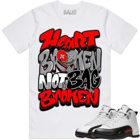 Jordan 12 Red Taxi 12s Shirt to Match - RED HEART BROKEN BAWS