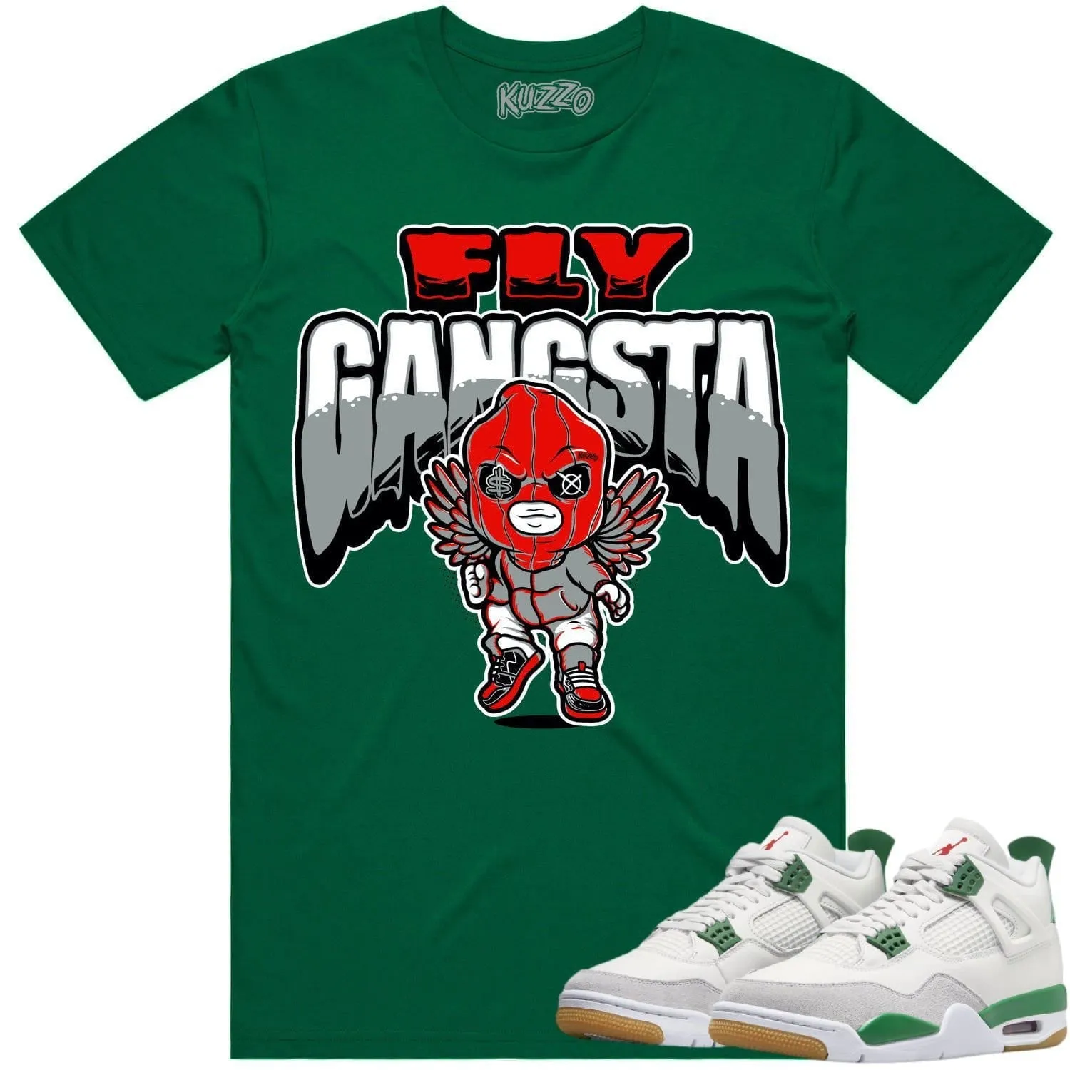 Jordan 4 Pine Green SB 4s Shirt to Match - RED FLY GANGSTA