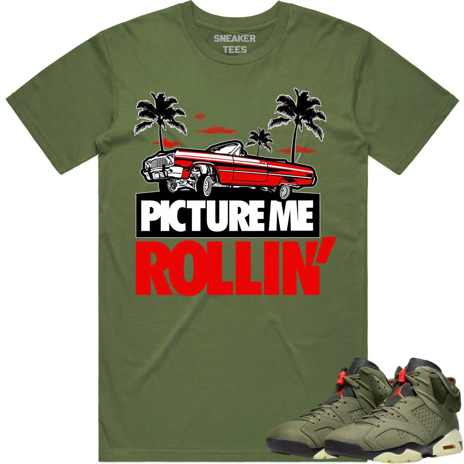 Jordan 6 Cactus Jack 6s Shirt to Match - RED PMR