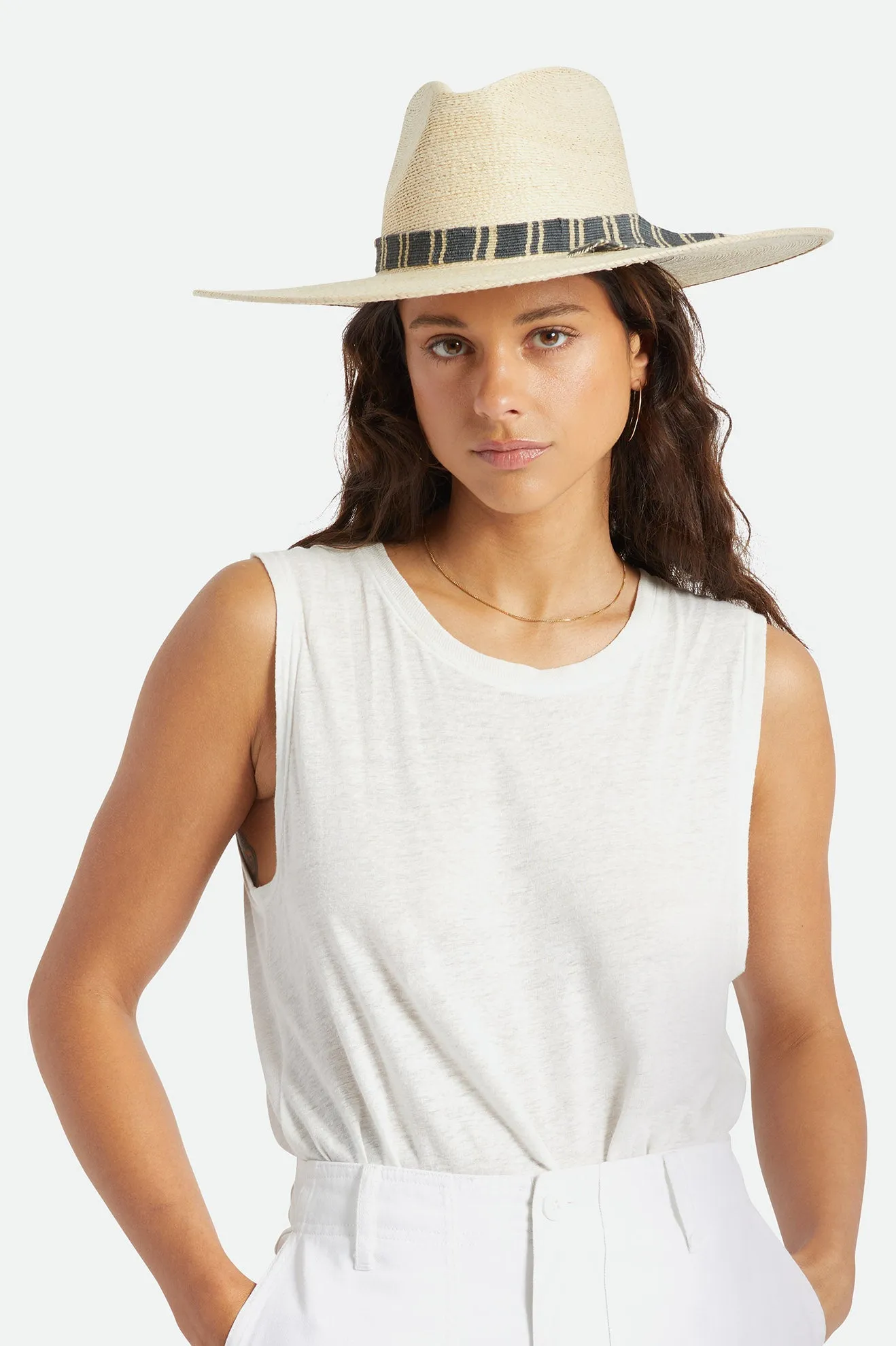 Leigh Straw Fedora - Natural