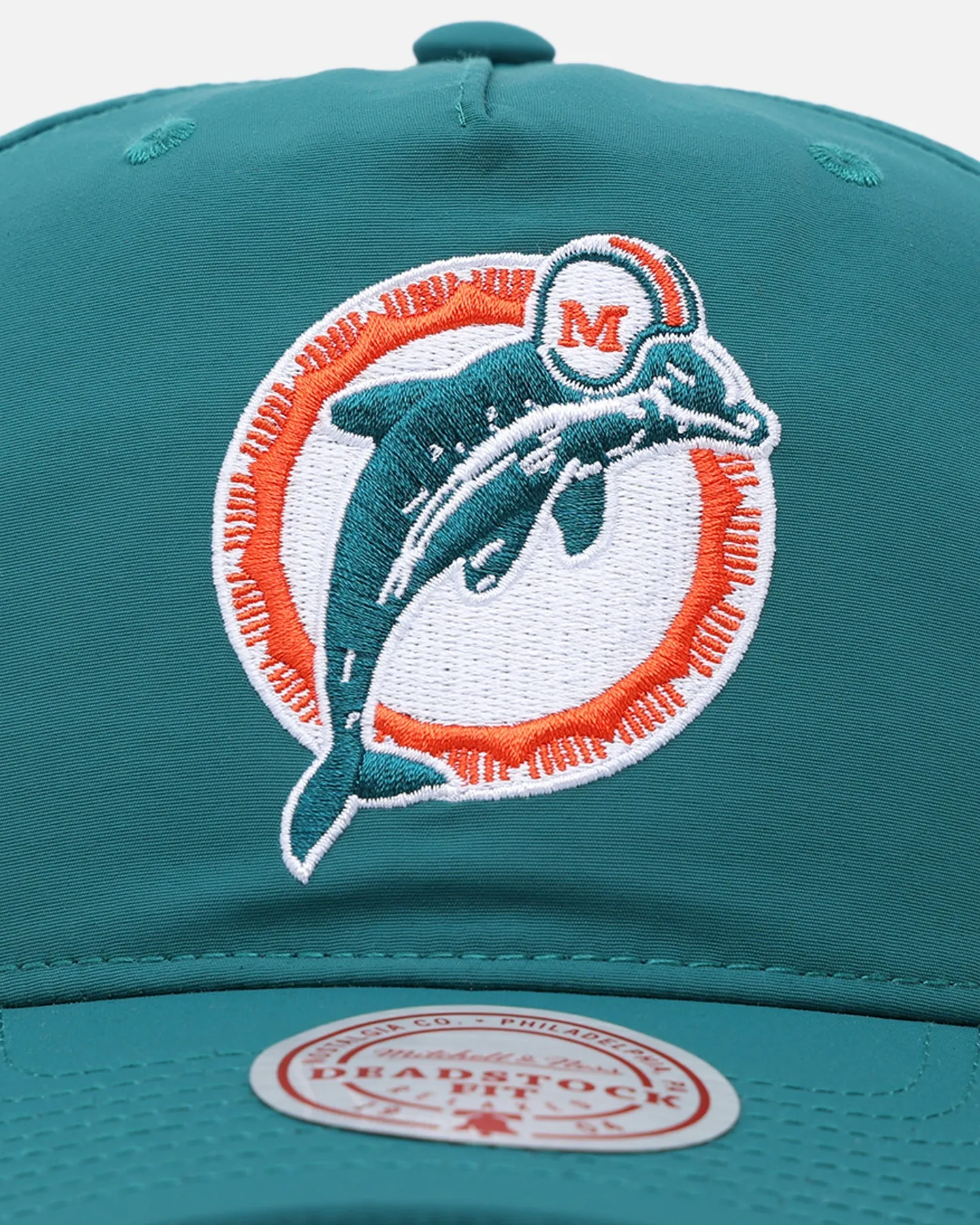 Mitchell & Ness Miami Dolphins Retro Matte Nylon Origins Snapback Teal