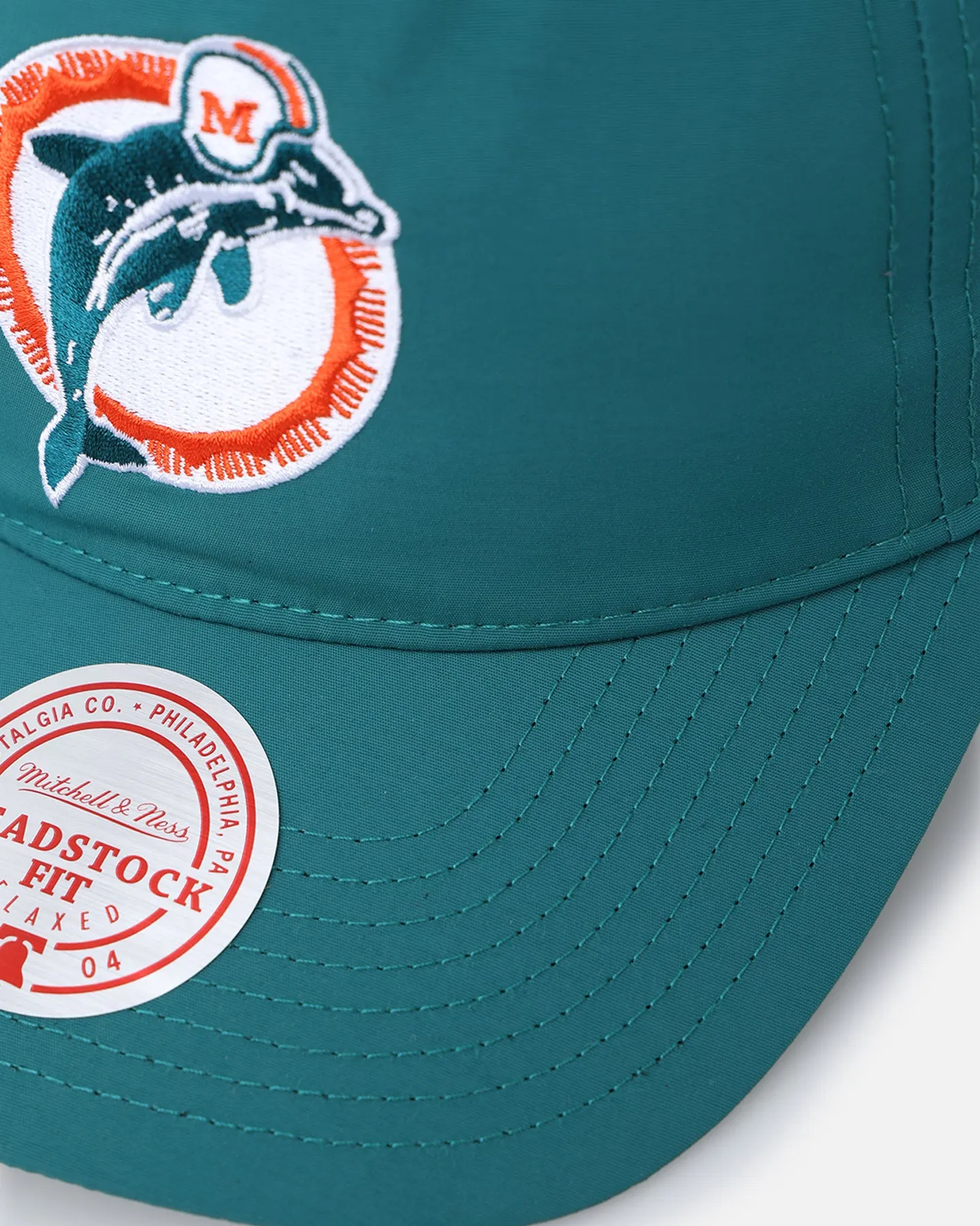 Mitchell & Ness Miami Dolphins Retro Matte Nylon Origins Snapback Teal