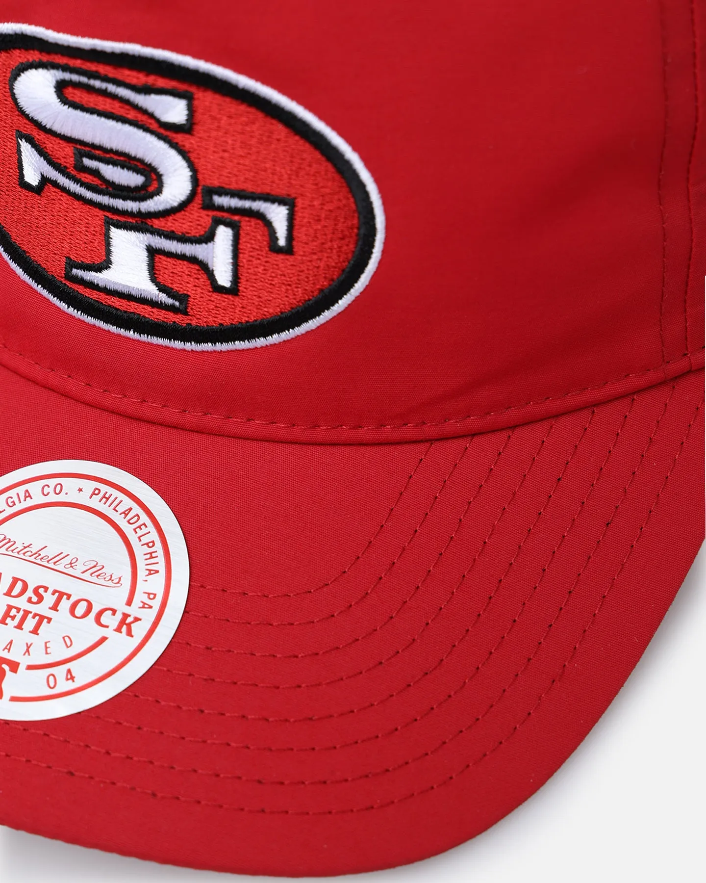 San Francisco 49ers Retro Red Matte Nylon Origins Snapback by Mitchell & Ness