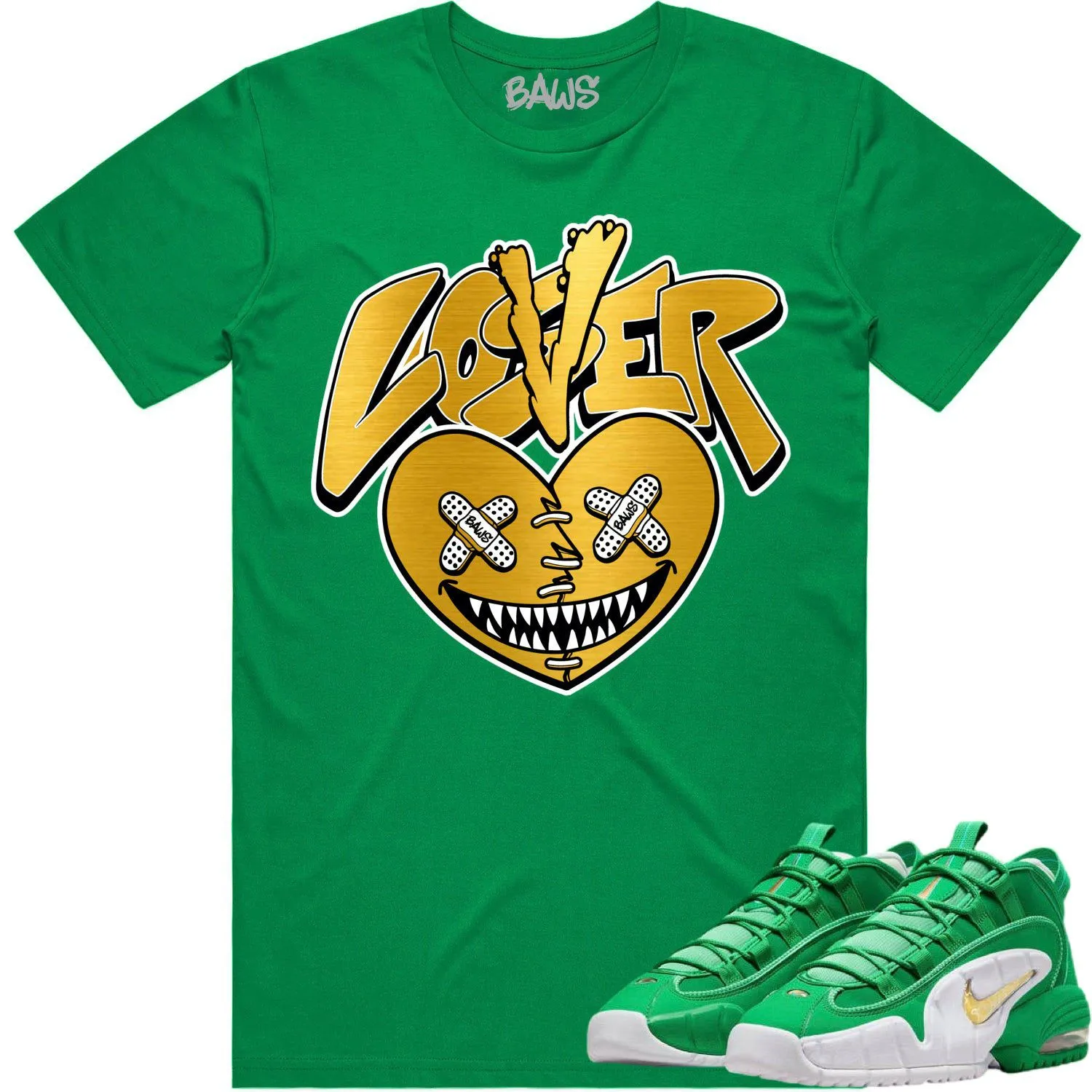 Penny 1 Stadium Green 1s Shirt to Match - GOLD METALLIC LOVER LOSER BAWS