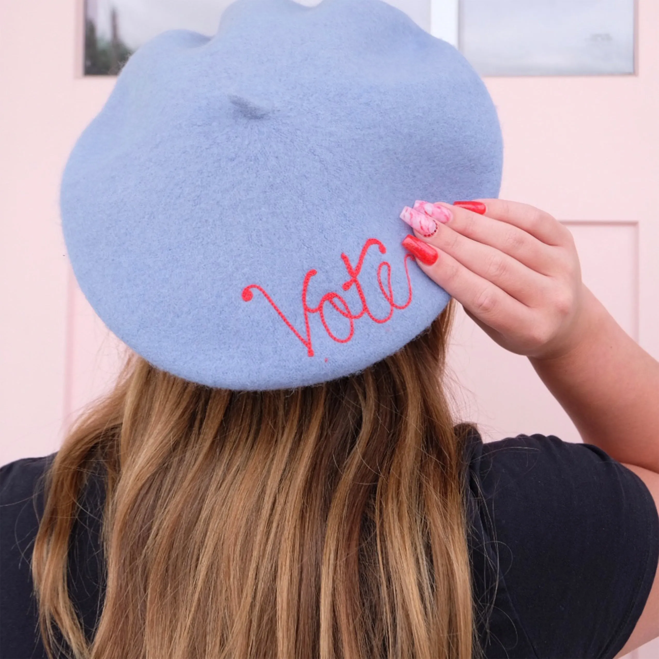 Personalized Beret with Back Stitching