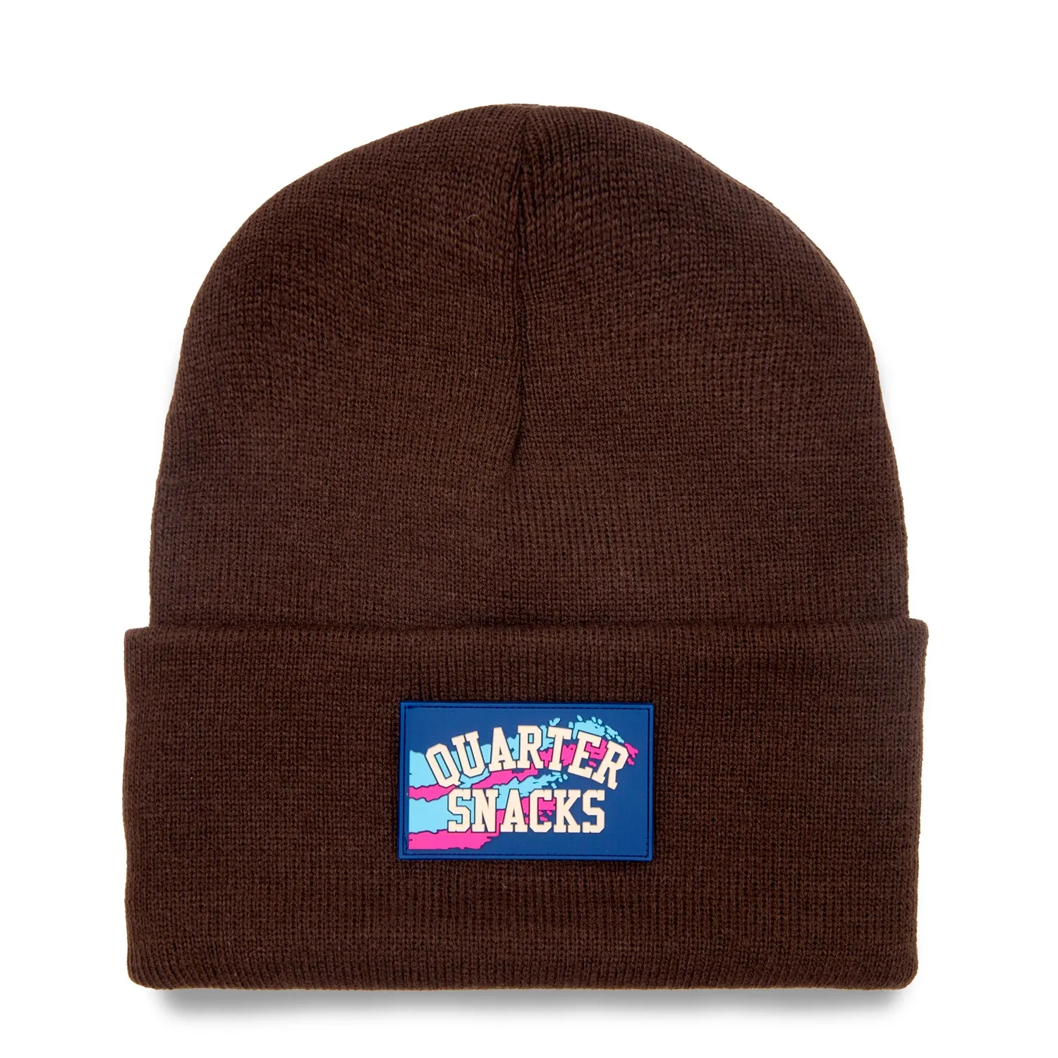 Quartersnacks Rubber Label Beanie Brown