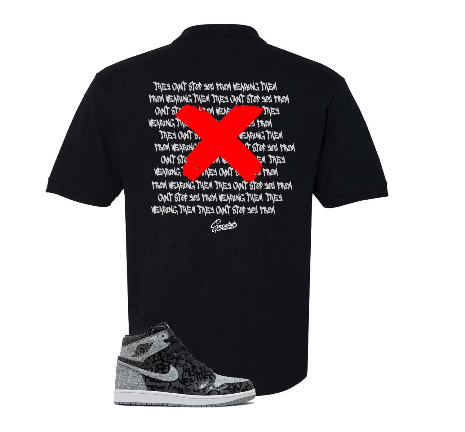 Retro 1 Rebellionaire Banned Polo Shirt