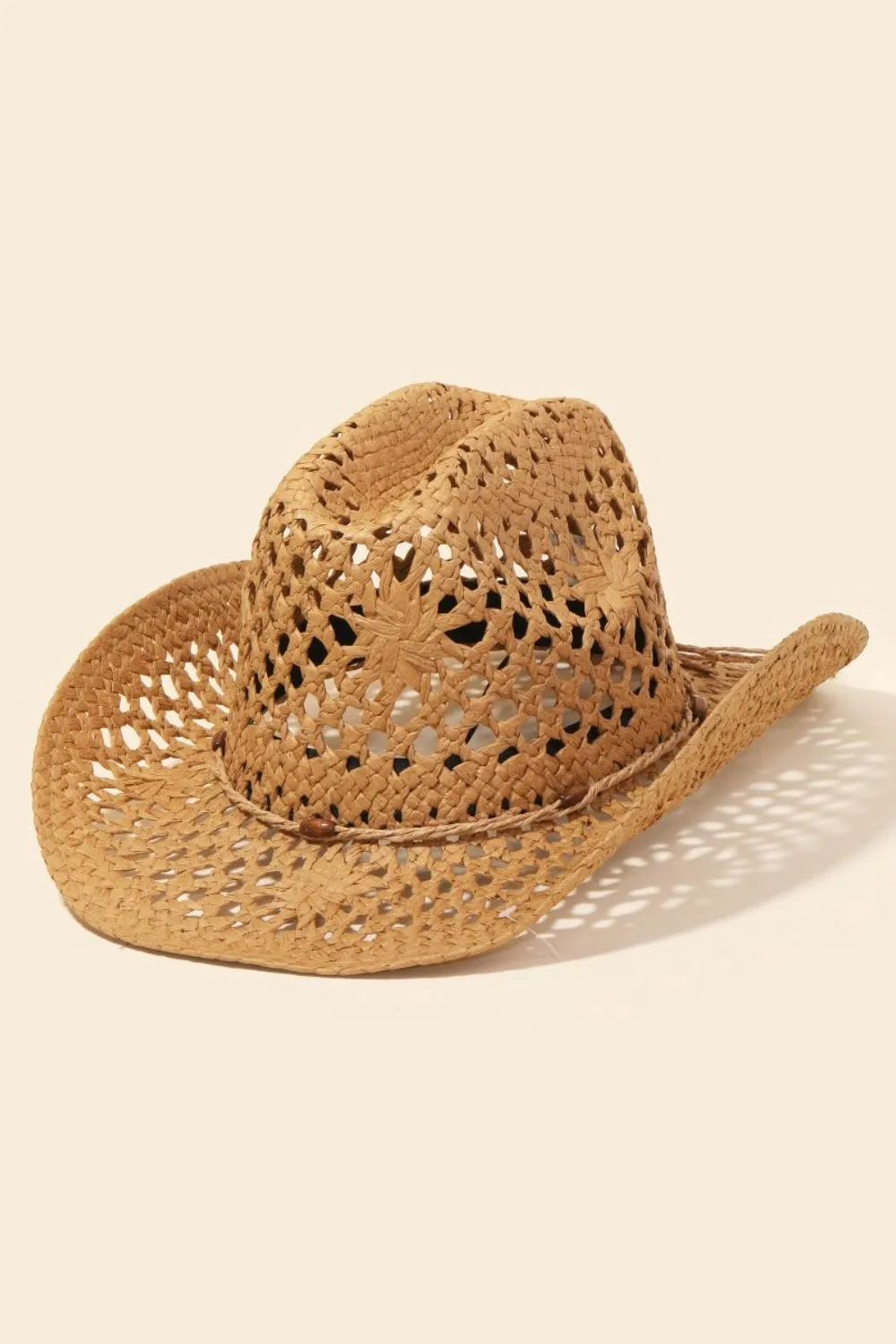 Sunset and Swim  Straw Weave Rope Ribbon Cowboy Hat