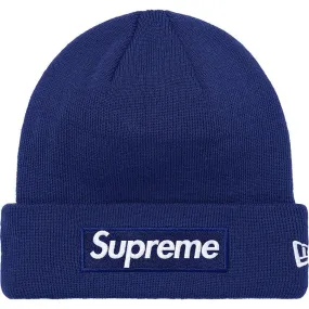 Supreme New Era Box Logo Beanie (Washed Navy)