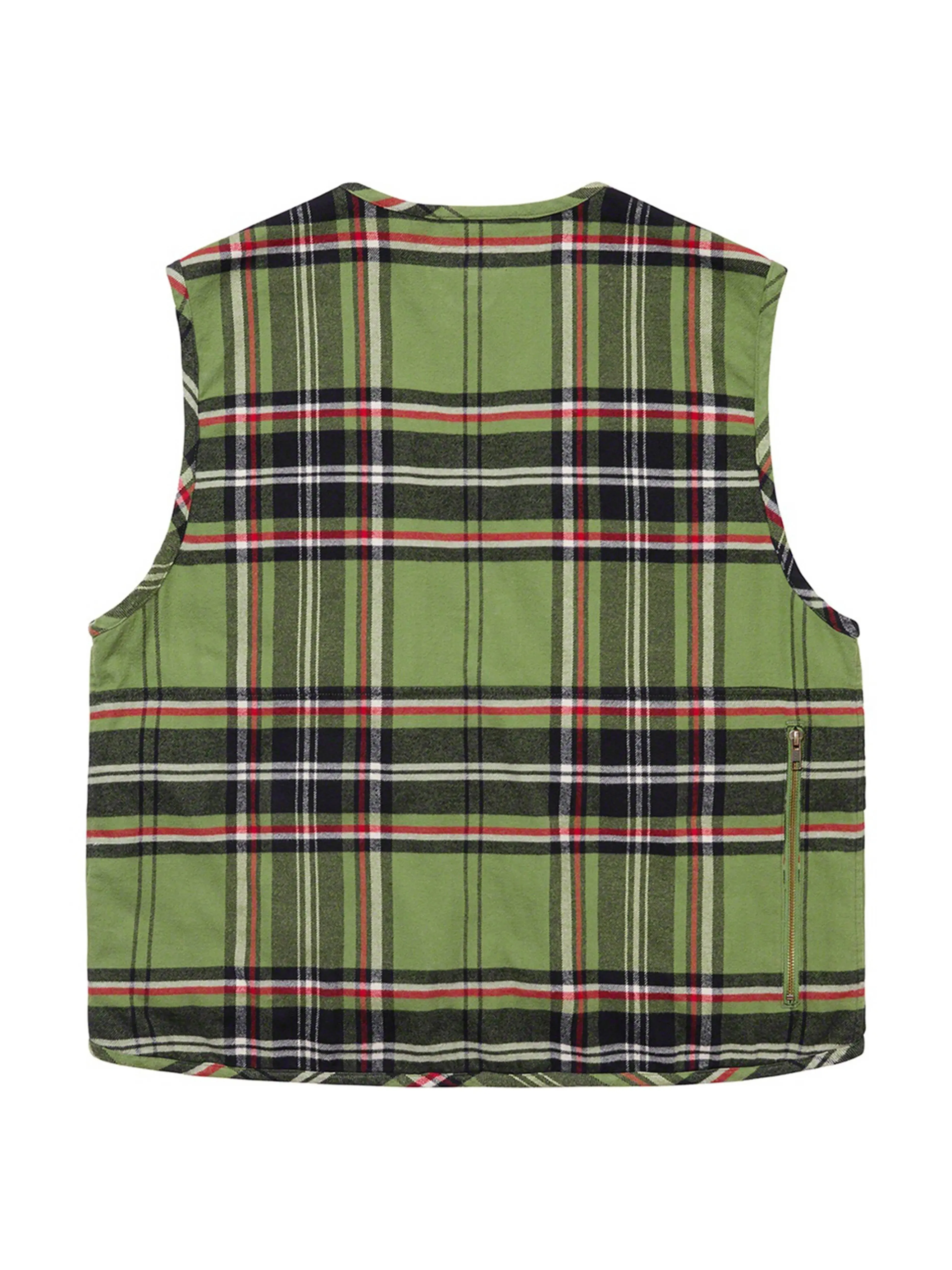 Supreme Tartan Flannel Cargo Vest Green [FW20]