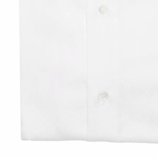 The Herringbone Dress Shirt | White