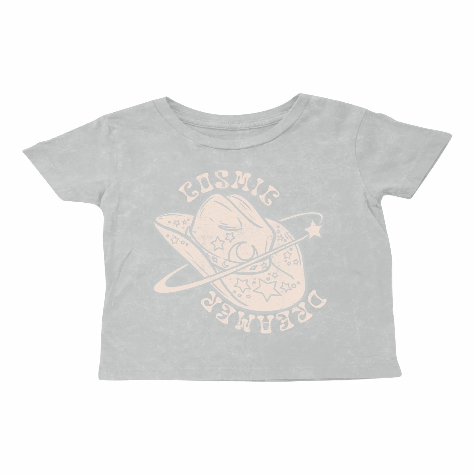 Tiny Whales Girls Cosmic Dreamer Mineral Slate Boxy Tee